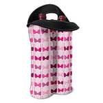 Pink Bra Breast Cancer Pattern Print Double Neoprene Wine Tote