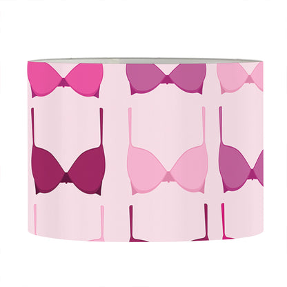 Pink Bra Breast Cancer Pattern Print Drum Lamp Shade