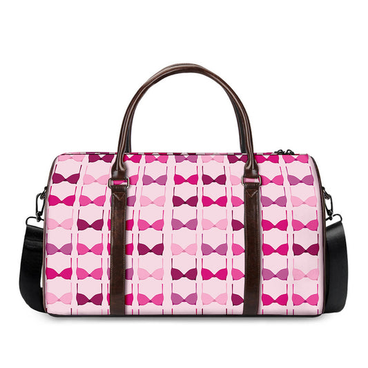 Pink Bra Breast Cancer Pattern Print Duffle Bag