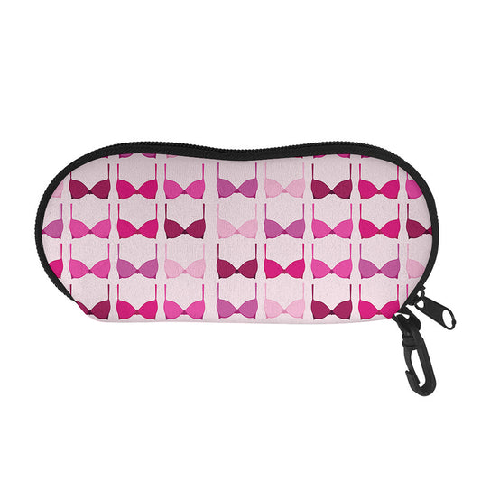 Pink Bra Breast Cancer Pattern Print Glasses Case