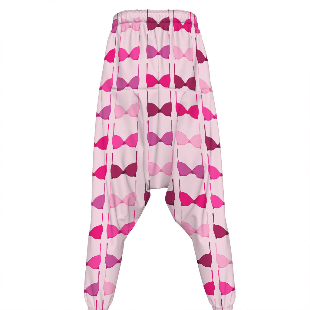 Pink Bra Breast Cancer Pattern Print Hammer Pants