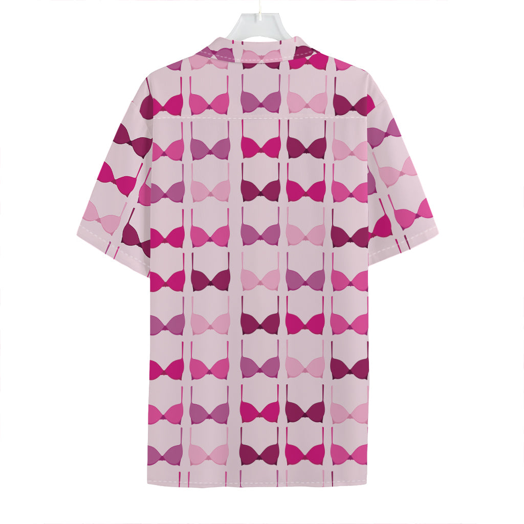 Pink Bra Breast Cancer Pattern Print Hawaiian Shirt