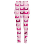 Pink Bra Breast Cancer Pattern Print High-Waisted Pocket Leggings