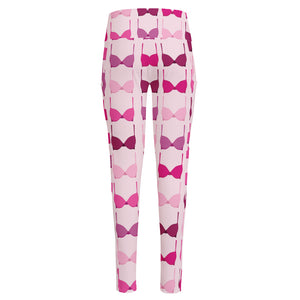 Pink Bra Breast Cancer Pattern Print High-Waisted Pocket Leggings