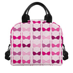 Pink Bra Breast Cancer Pattern Print Insulated Lunch Bag