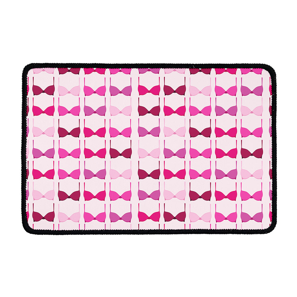 Pink Bra Breast Cancer Pattern Print Kitchen Mat