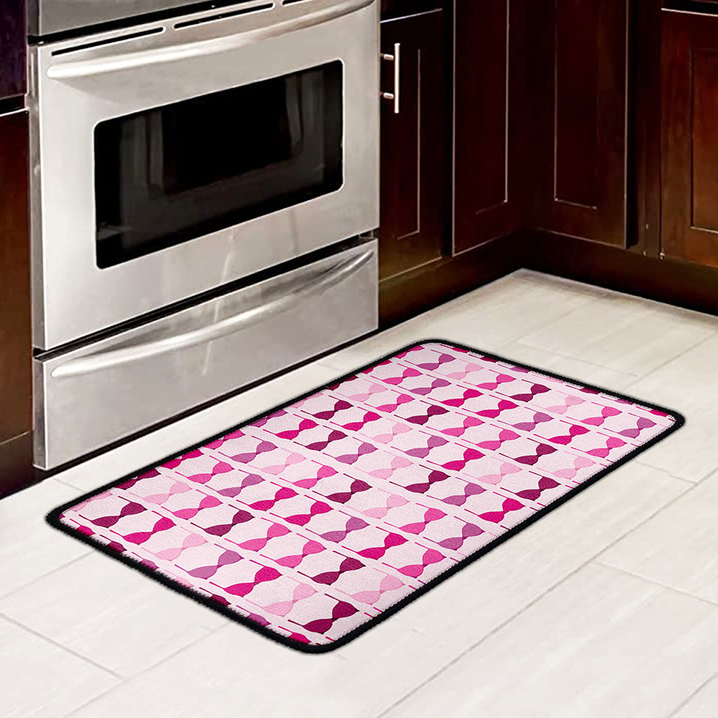 Pink Bra Breast Cancer Pattern Print Kitchen Mat
