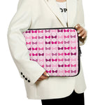 Pink Bra Breast Cancer Pattern Print Laptop Sleeve