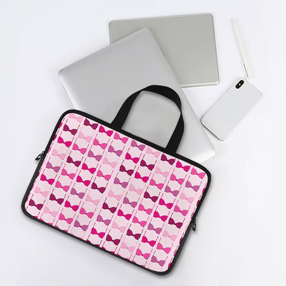 Pink Bra Breast Cancer Pattern Print Laptop Sleeve With Handle