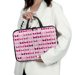 Pink Bra Breast Cancer Pattern Print Laptop Sleeve With Handle