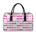 Pink Bra Breast Cancer Pattern Print Leather Duffel Bag
