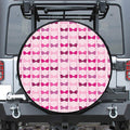 Pink Bra Breast Cancer Pattern Print Leather Spare Tire Cover
