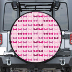 Pink Bra Breast Cancer Pattern Print Leather Spare Tire Cover