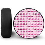 Pink Bra Breast Cancer Pattern Print Leather Spare Tire Cover