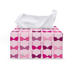 Pink Bra Breast Cancer Pattern Print Leather Tissue Box Cover