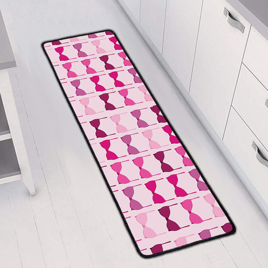 Pink Bra Breast Cancer Pattern Print Long Kitchen Mat
