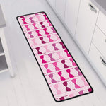 Pink Bra Breast Cancer Pattern Print Long Kitchen Mat
