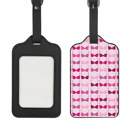 Pink Bra Breast Cancer Pattern Print Luggage Tag