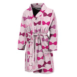 Pink Bra Breast Cancer Pattern Print Men's Bathrobe