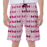 Pink Bra Breast Cancer Pattern Print Men's Beach Shorts