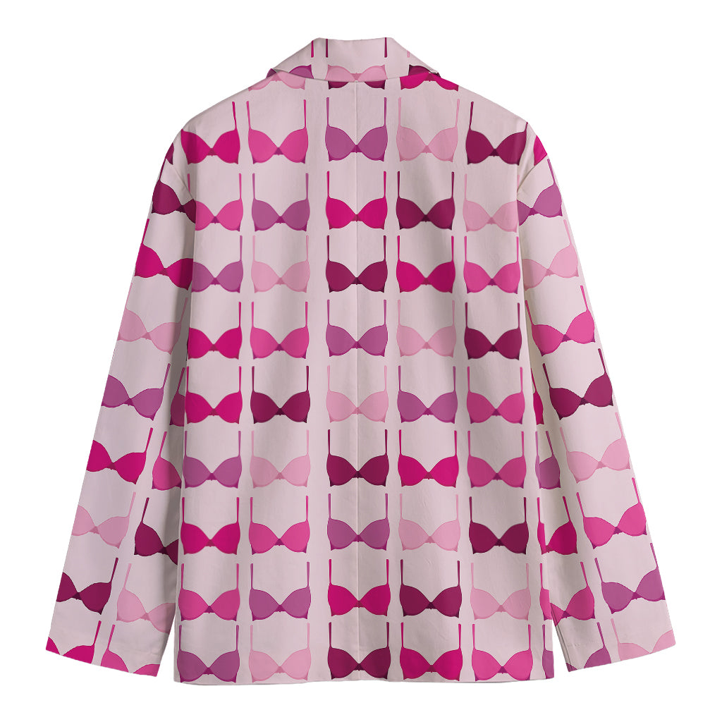Pink Bra Breast Cancer Pattern Print Men's Blazer
