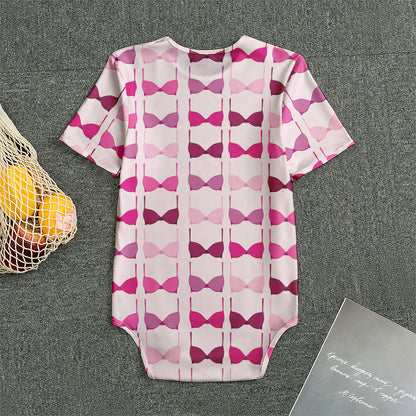 Pink Bra Breast Cancer Pattern Print Men's Bodysuit
