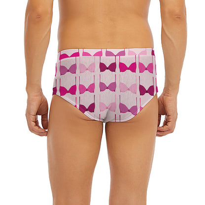 Pink Bra Breast Cancer Pattern Print Men's Briefs