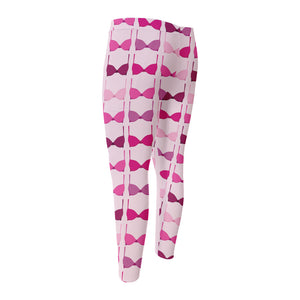 Pink Bra Breast Cancer Pattern Print Men's Compression Pants