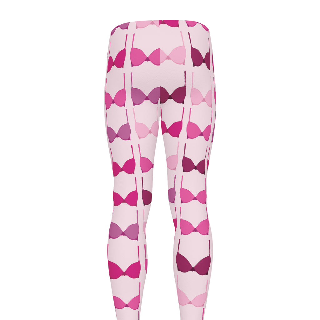 Pink Bra Breast Cancer Pattern Print Men's leggings