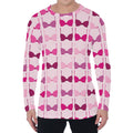 Pink Bra Breast Cancer Pattern Print Men's Long Sleeve T-Shirt