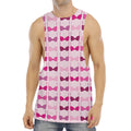 Pink Bra Breast Cancer Pattern Print Men's Muscle Tank Top