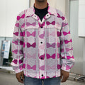 Pink Bra Breast Cancer Pattern Print Men's Shirt Jacket