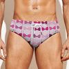 Pink Bra Breast Cancer Pattern Print Men's Swim Briefs