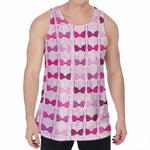 Pink Bra Breast Cancer Pattern Print Men's Velvet Tank Top