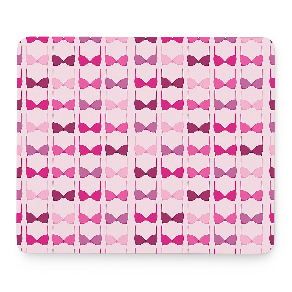 Pink Bra Breast Cancer Pattern Print Mouse Pad