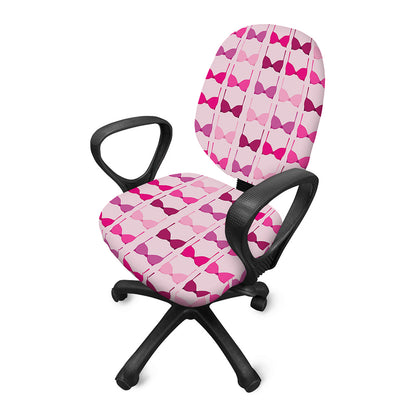 Pink Bra Breast Cancer Pattern Print Office Chair Cover
