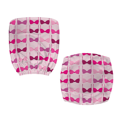 Pink Bra Breast Cancer Pattern Print Office Chair Cover