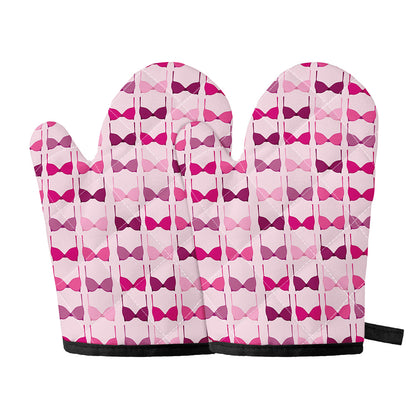Pink Bra Breast Cancer Pattern Print Oven Mitts