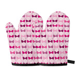 Pink Bra Breast Cancer Pattern Print Oven Mitts