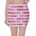 Pink Bra Breast Cancer Pattern Print Pencil Mini Skirt