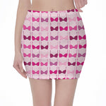 Pink Bra Breast Cancer Pattern Print Pencil Mini Skirt