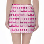 Pink Bra Breast Cancer Pattern Print Pencil Mini Skirt