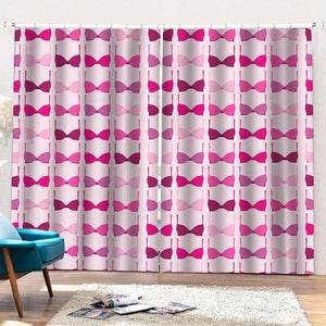 Pink Bra Breast Cancer Pattern Print Pencil Pleat Curtains