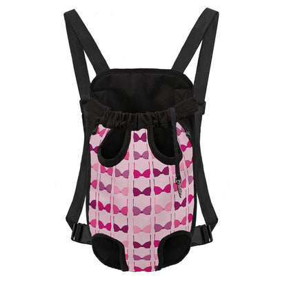 Pink Bra Breast Cancer Pattern Print Pet Carrier Backpack