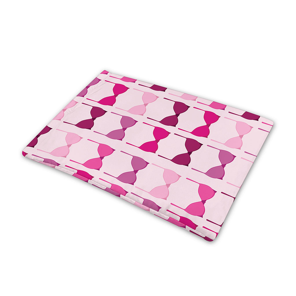 Pink Bra Breast Cancer Pattern Print Pet Cooling Mat Cover
