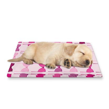 Pink Bra Breast Cancer Pattern Print Pet Cooling Mat Cover