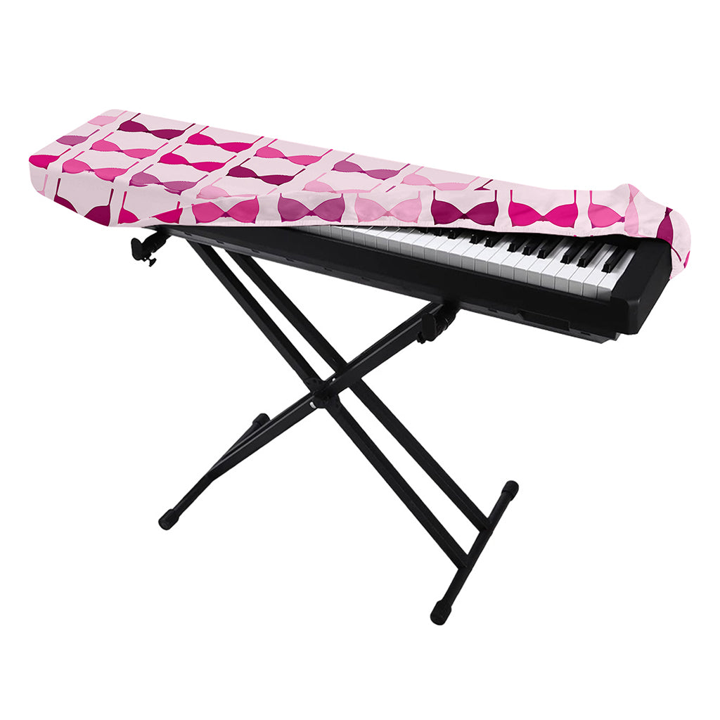 Pink Bra Breast Cancer Pattern Print Piano Keyboard Cover