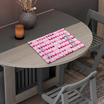 Pink Bra Breast Cancer Pattern Print Placemat