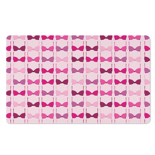 Pink Bra Breast Cancer Pattern Print Polyester Doormat