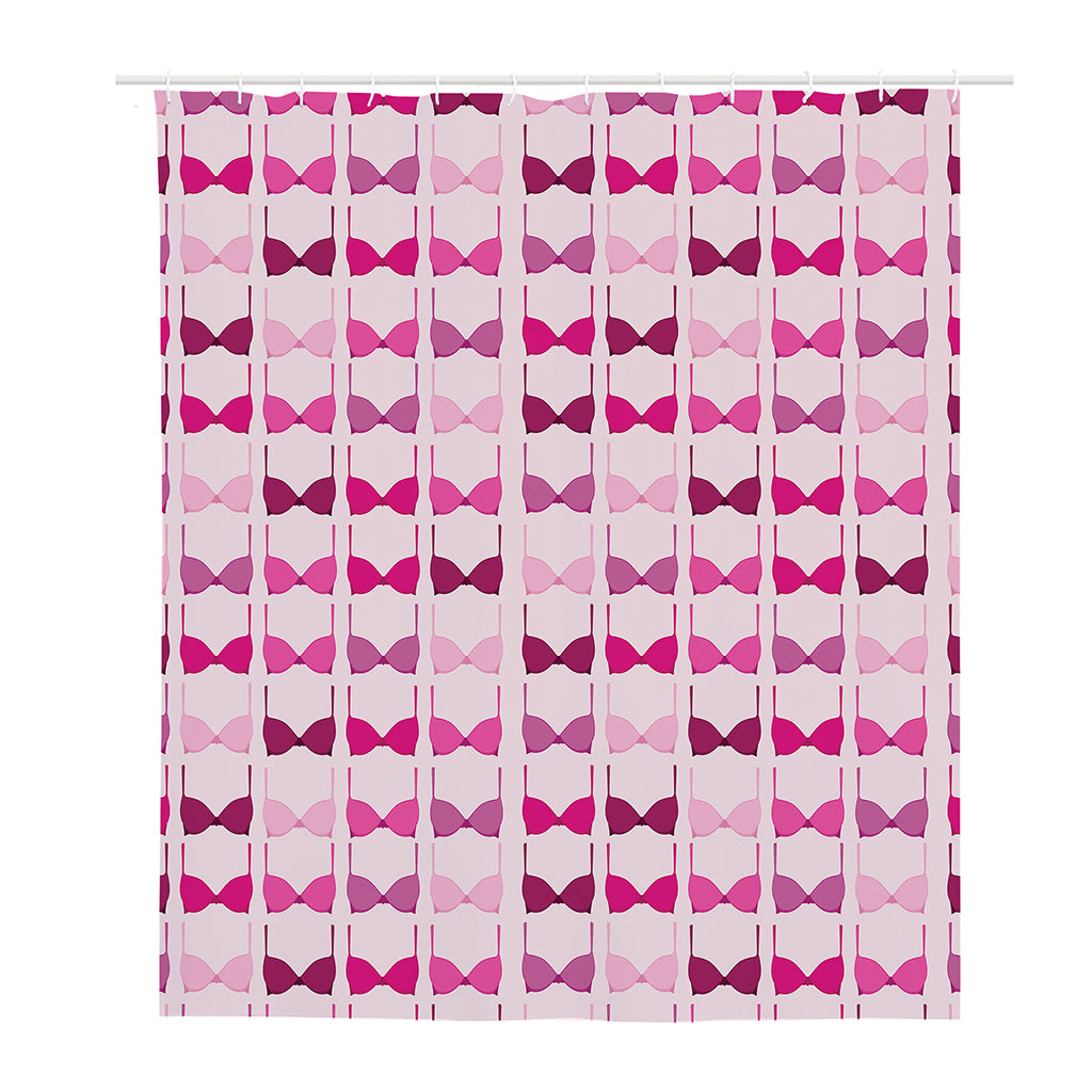 Pink Bra Breast Cancer Pattern Print Polyester Shower Curtain